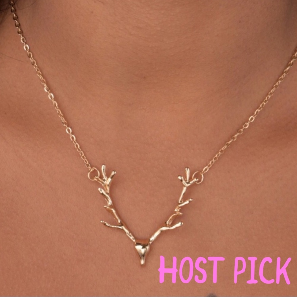 NEW Elk Antlers Pendant Necklace